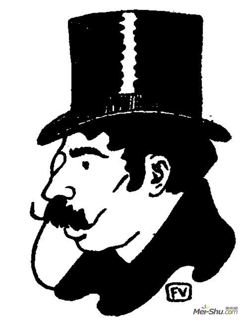 费利克斯·瓦洛顿(Felix Vallotton)高清作品《让莫尔和阿姆斯的肖像》