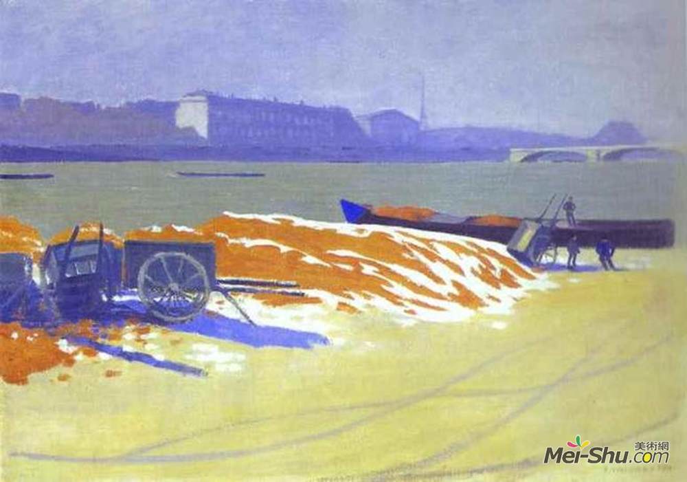 费利克斯·瓦洛顿(Felix Vallotton)高清作品《红砂与中岛幸惠》