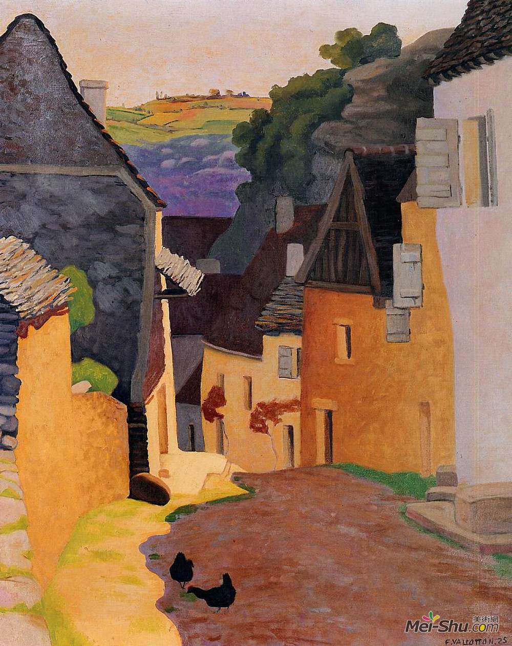 费利克斯·瓦洛顿(Felix Vallotton)高清作品《罗卡马杜尔景观》