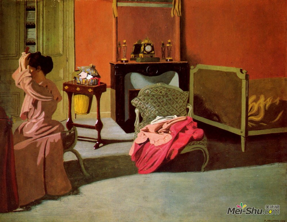 费利克斯·瓦洛顿(Felix Vallotton)高清作品《被封顶的女人》