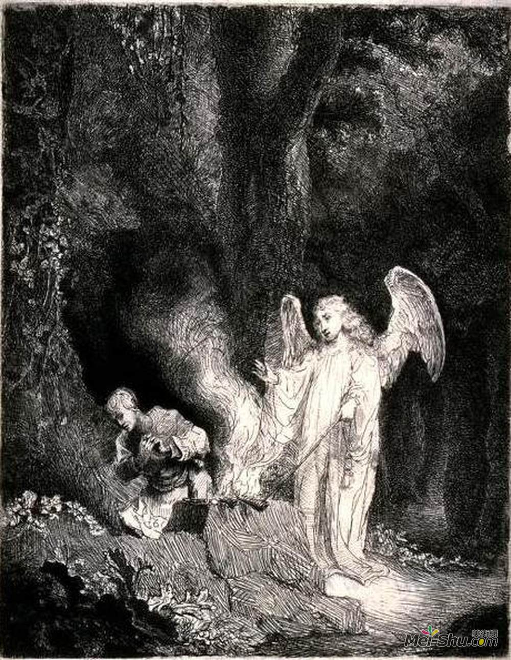 费迪南德·波尔(Ferdinand Bol)高清作品《基甸和天使》