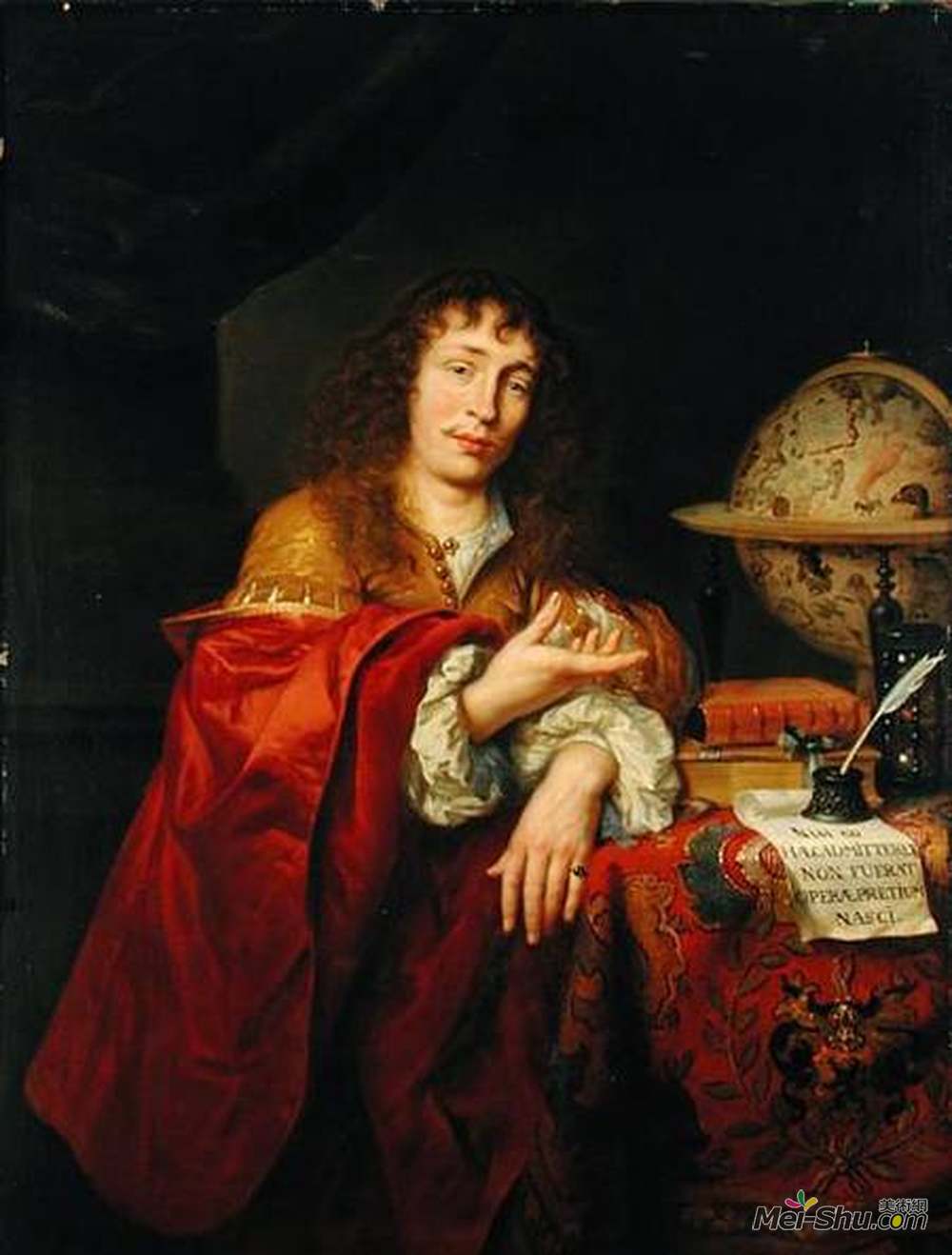 费迪南德·波尔(Ferdinand Bol)高清作品《Portrait of a Young Scholar of the Kerckring Family》
