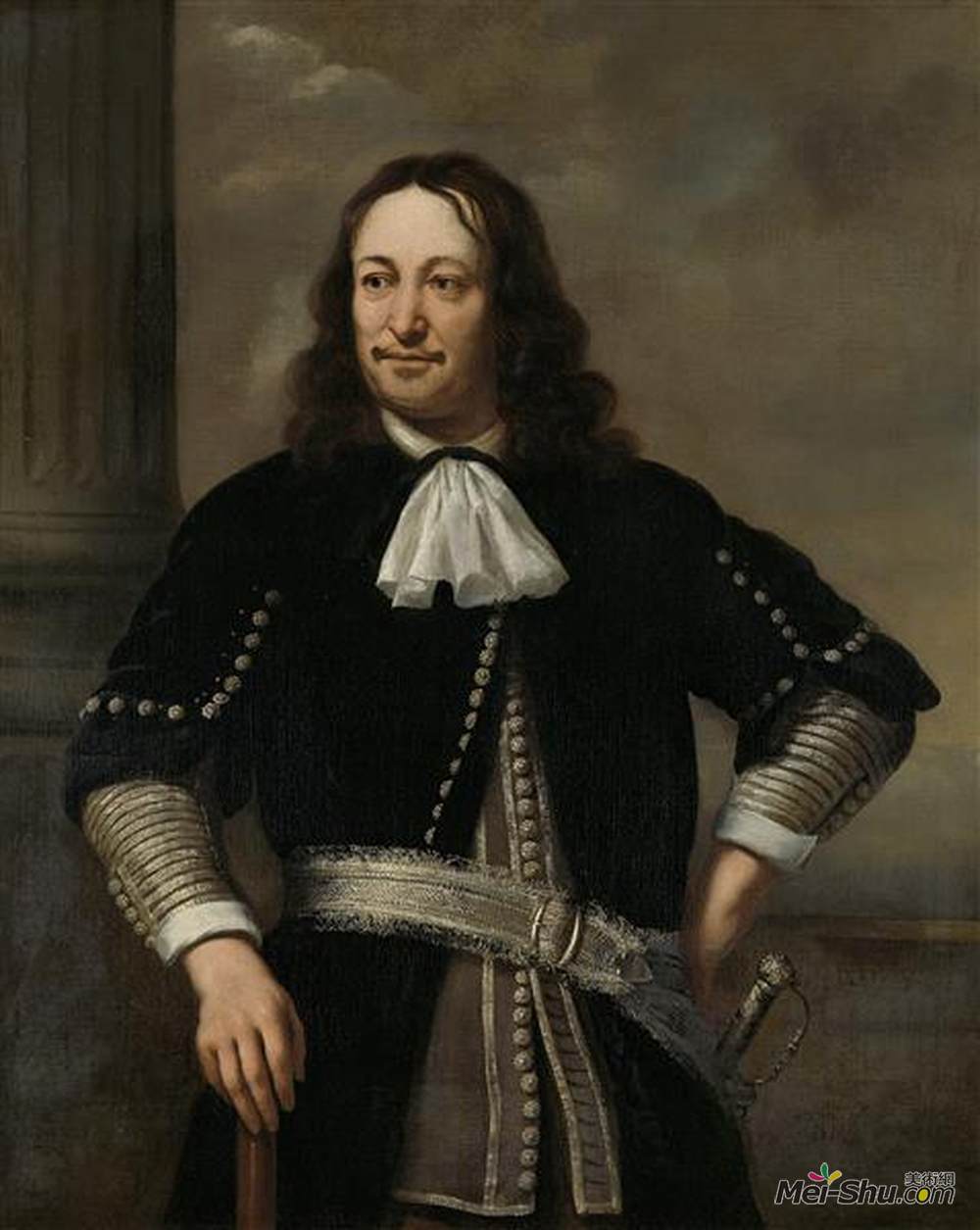 费迪南德·波尔(Ferdinand Bol)高清作品《Portret Van Een Zee-overste, Waarschijnlijk Vice-admiraal Ae》