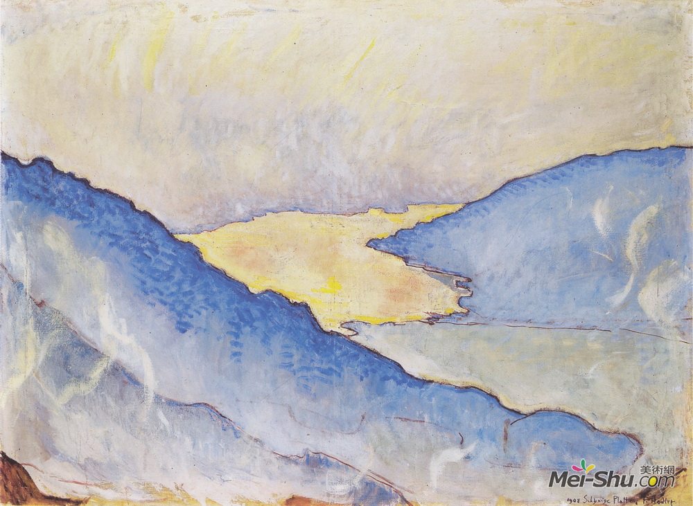 费迪南德·霍德勒(Ferdinand Hodler)高清作品《傍晚湖雾》