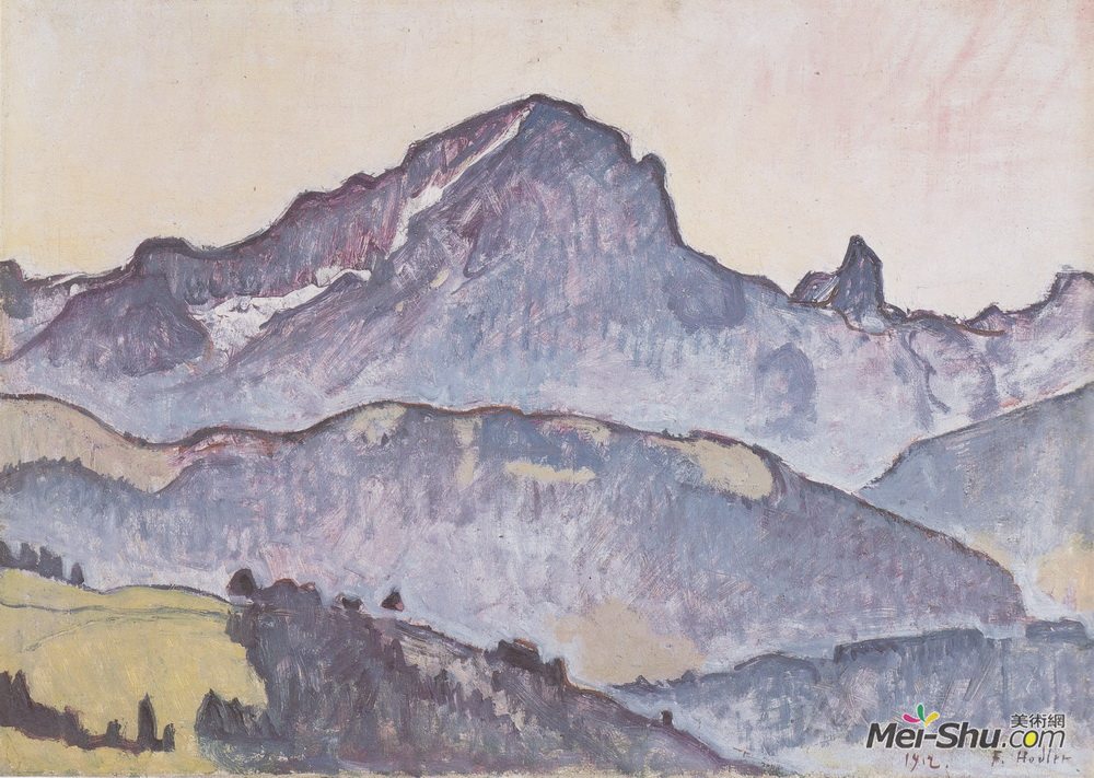 费迪南德·霍德勒(Ferdinand Hodler)高清作品《From Le Grand Muveran Villars》