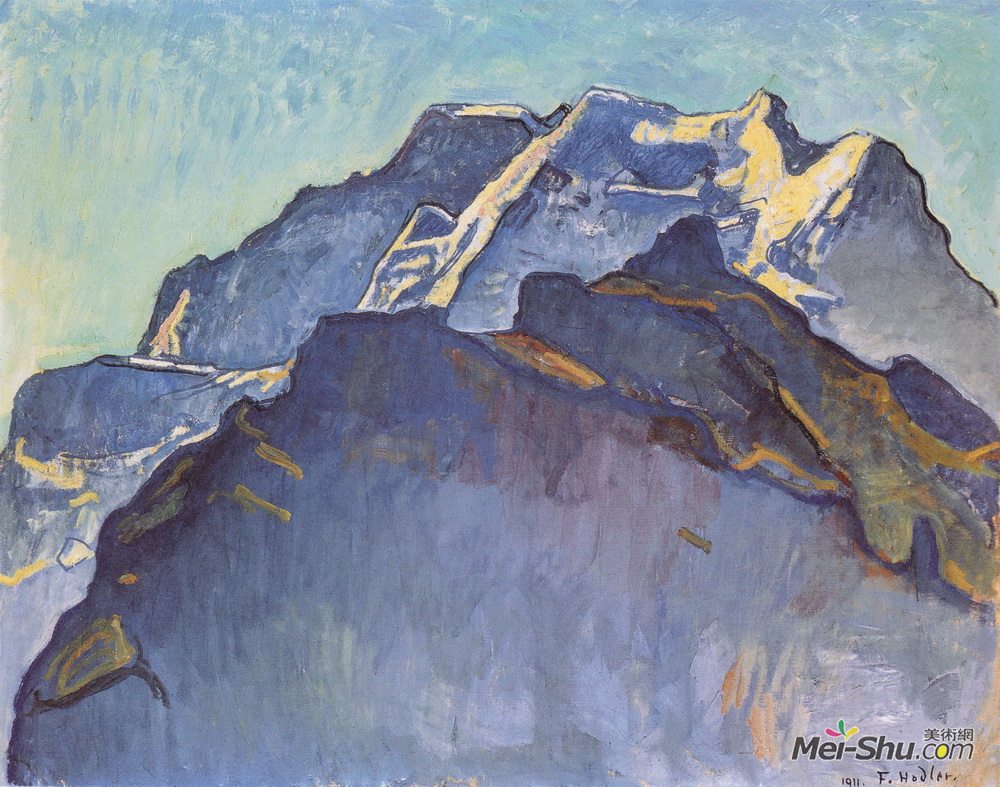 费迪南德·霍德勒(Ferdinand Hodler)高清作品《处女地块和黑僧》