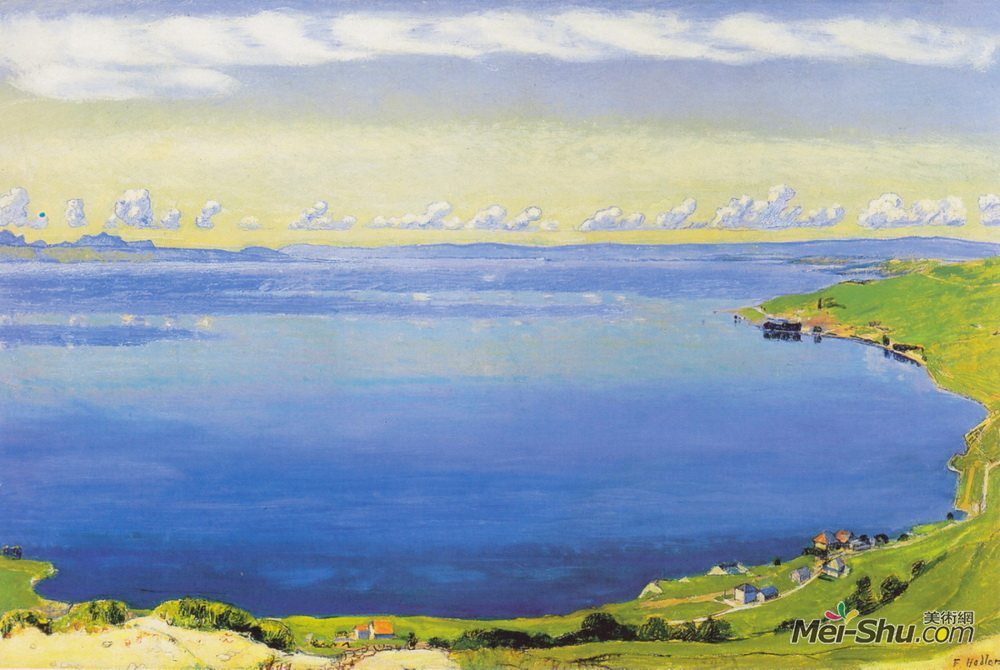 费迪南德·霍德勒(Ferdinand Hodler)高清作品《谢布尔日内瓦湖》