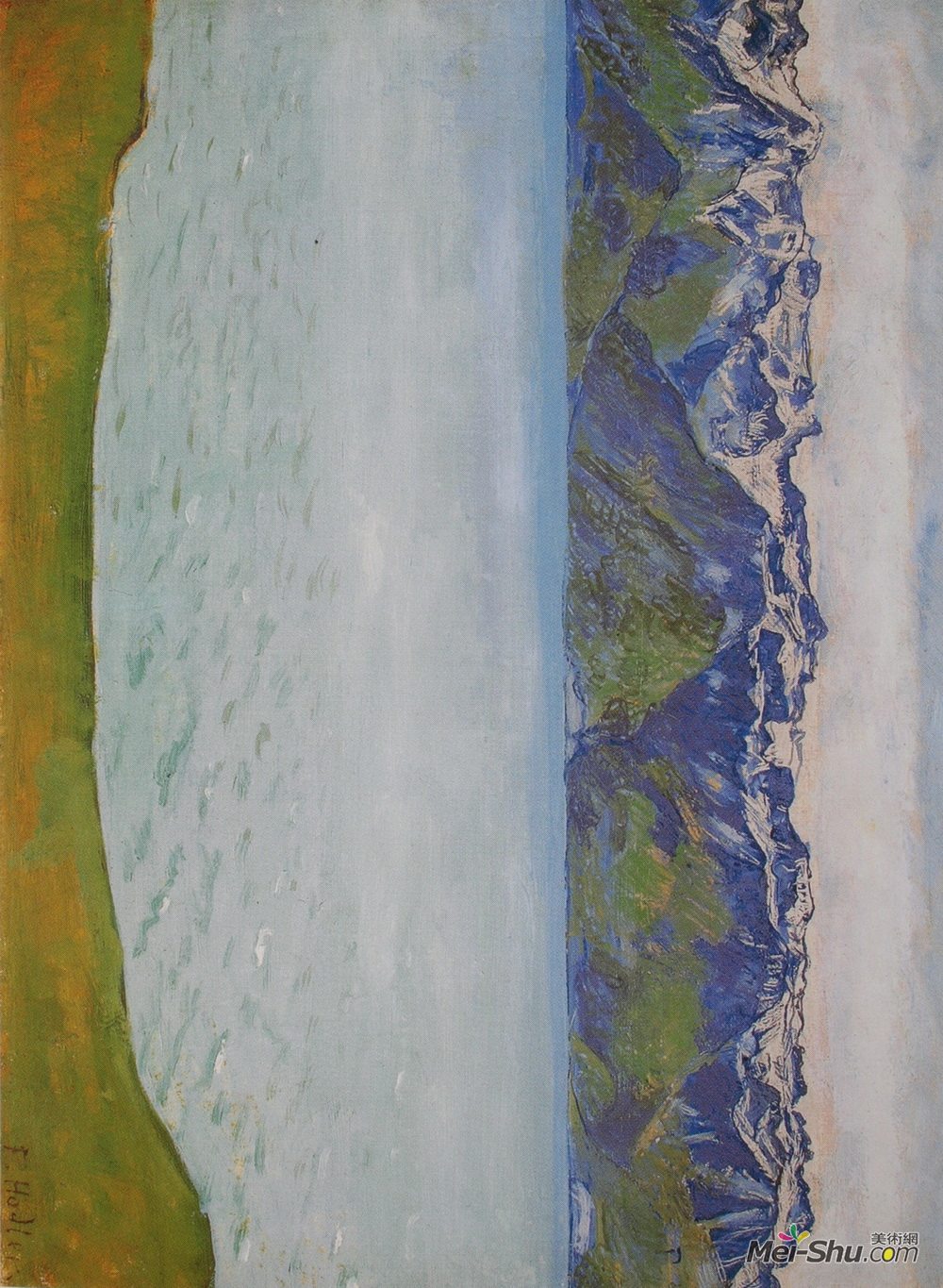 费迪南德·霍德勒(Ferdinand Hodler)高清作品《日内瓦湖与Savoyerbergen》