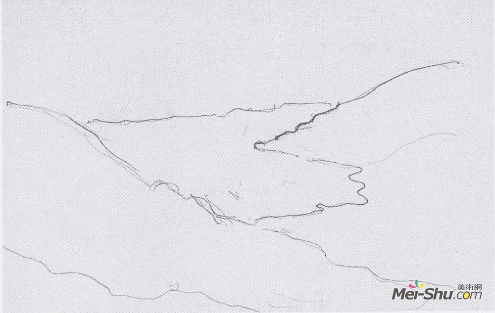 费迪南德·霍德勒(Ferdinand Hodler)高清作品《Lake Thun from the path to the plate Schynigen》
