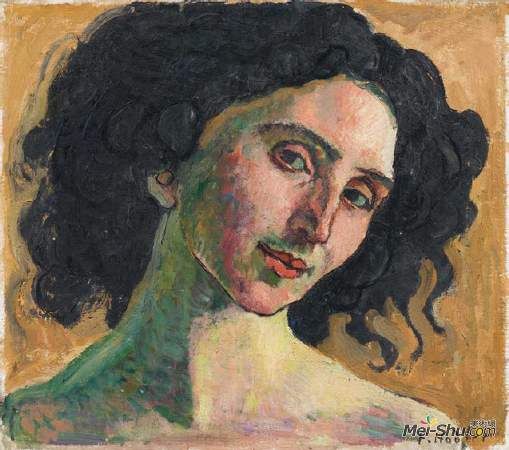 费迪南德·霍德勒(Ferdinand Hodler)高清作品《Portrait of Giulia Leonardi》