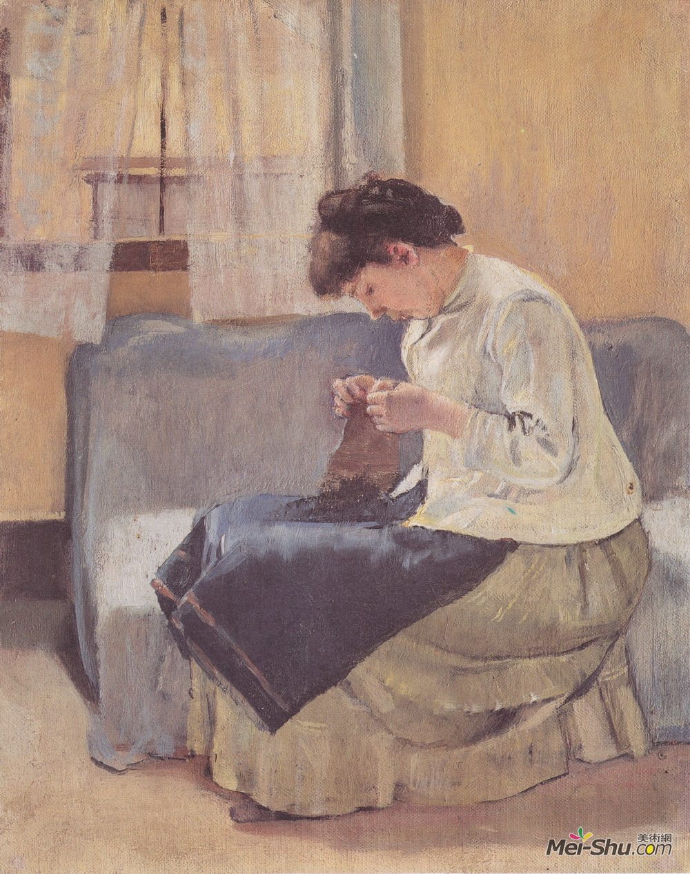 费迪南德·霍德勒(Ferdinand Hodler)高清作品《女裁缝》