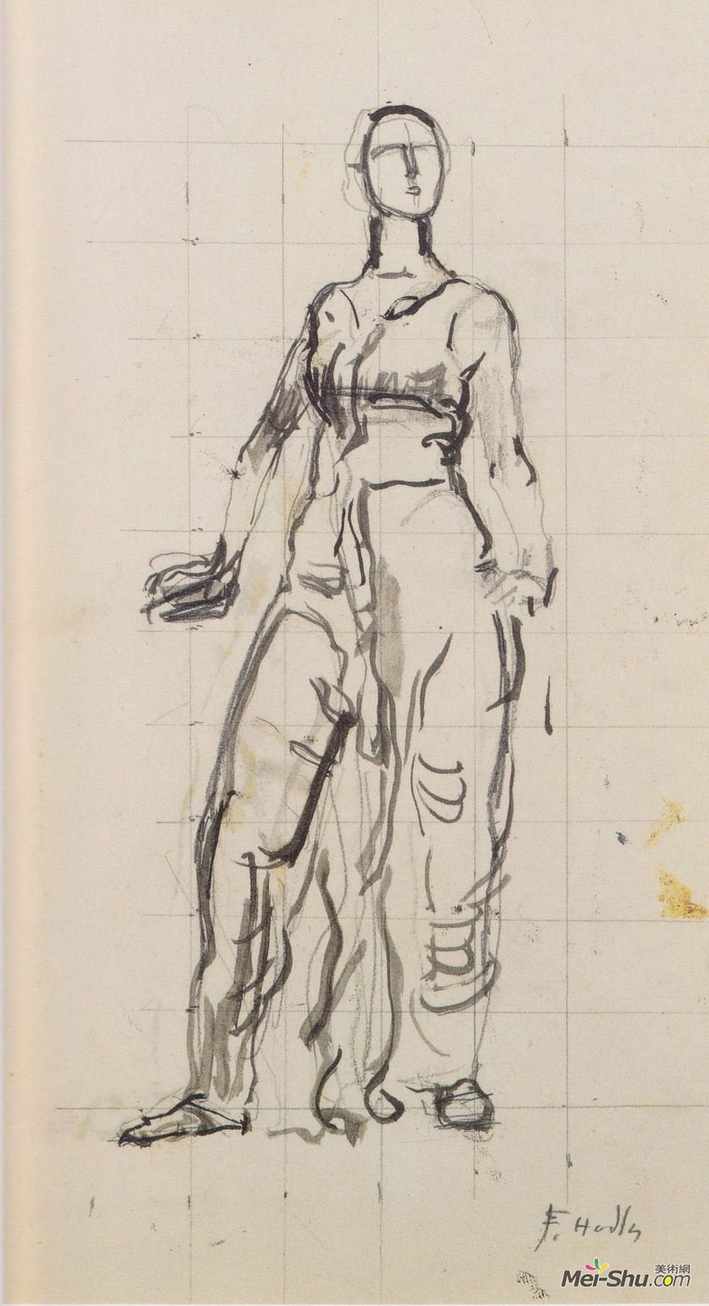费迪南德·霍德勒(Ferdinand Hodler)高清作品《悬垂图形》