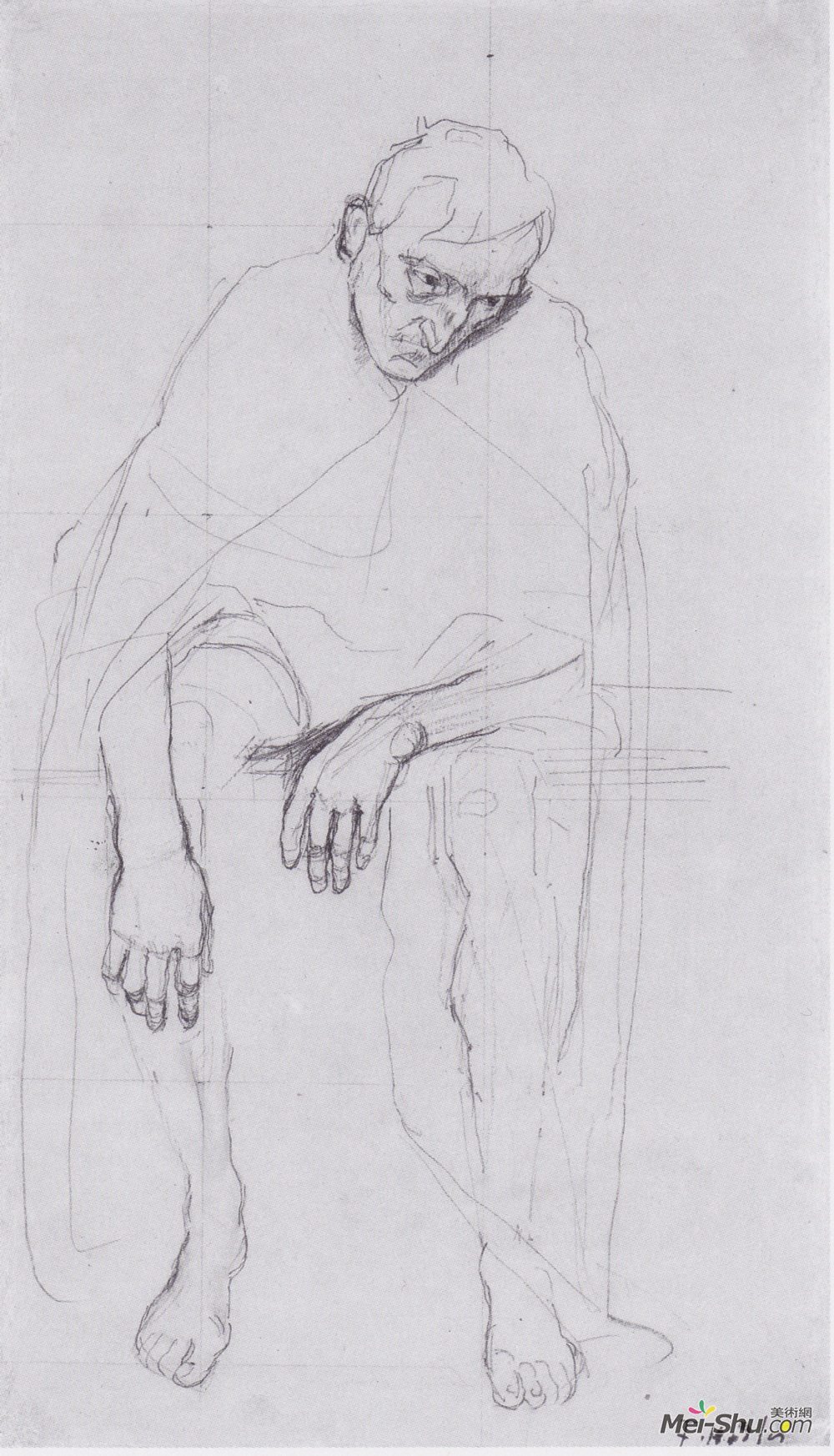 费迪南德·霍德勒(Ferdinand Hodler)高清作品《失望的灵魂或厌倦的生活研究》