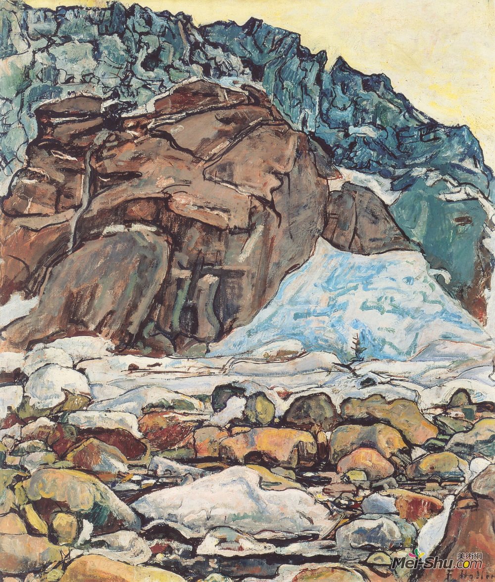 费迪南德·霍德勒(Ferdinand Hodler)高清作品《格林德瓦冰川》