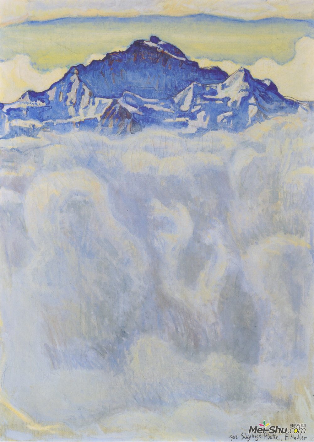 费迪南德·霍德勒(Ferdinand Hodler)高清作品《海上雾霭的少女》