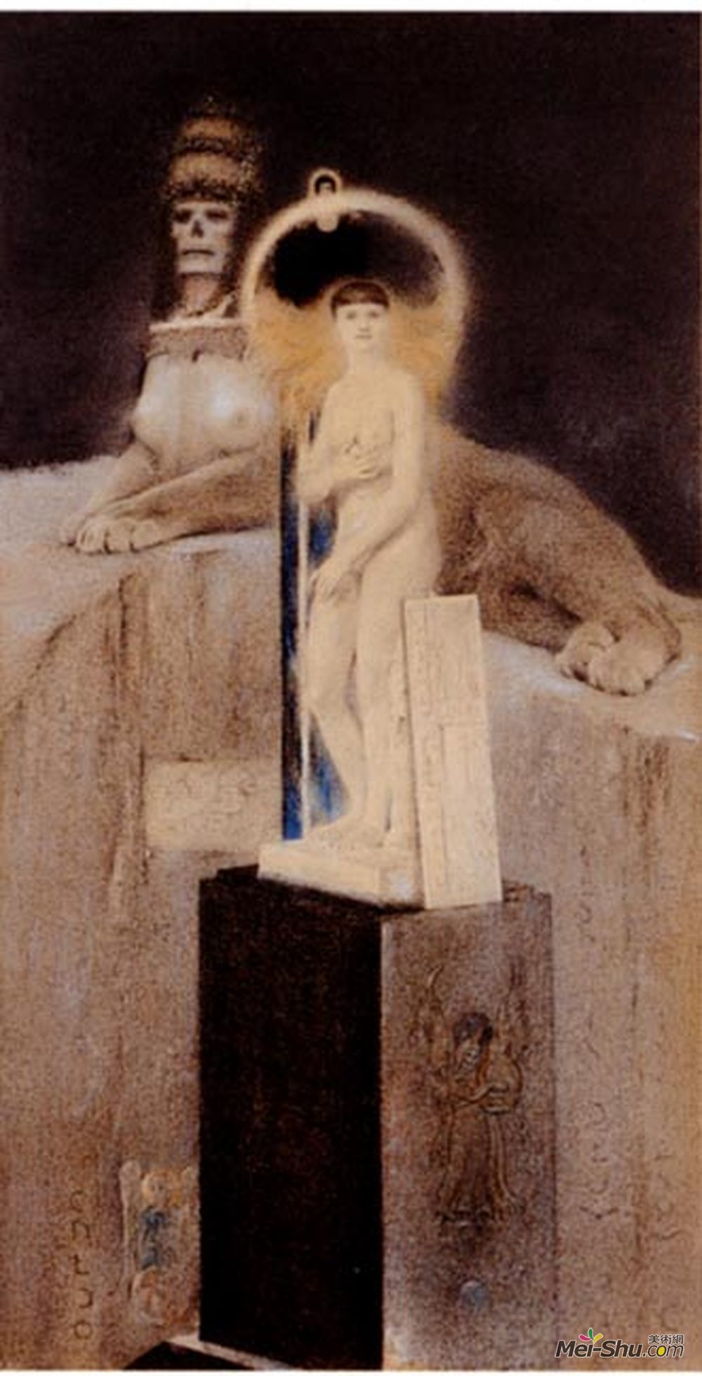 费尔南德·赫诺普夫(Fernand Khnopff)高清作品《After Jos&éphin P&éladan, The Supreme Vice》