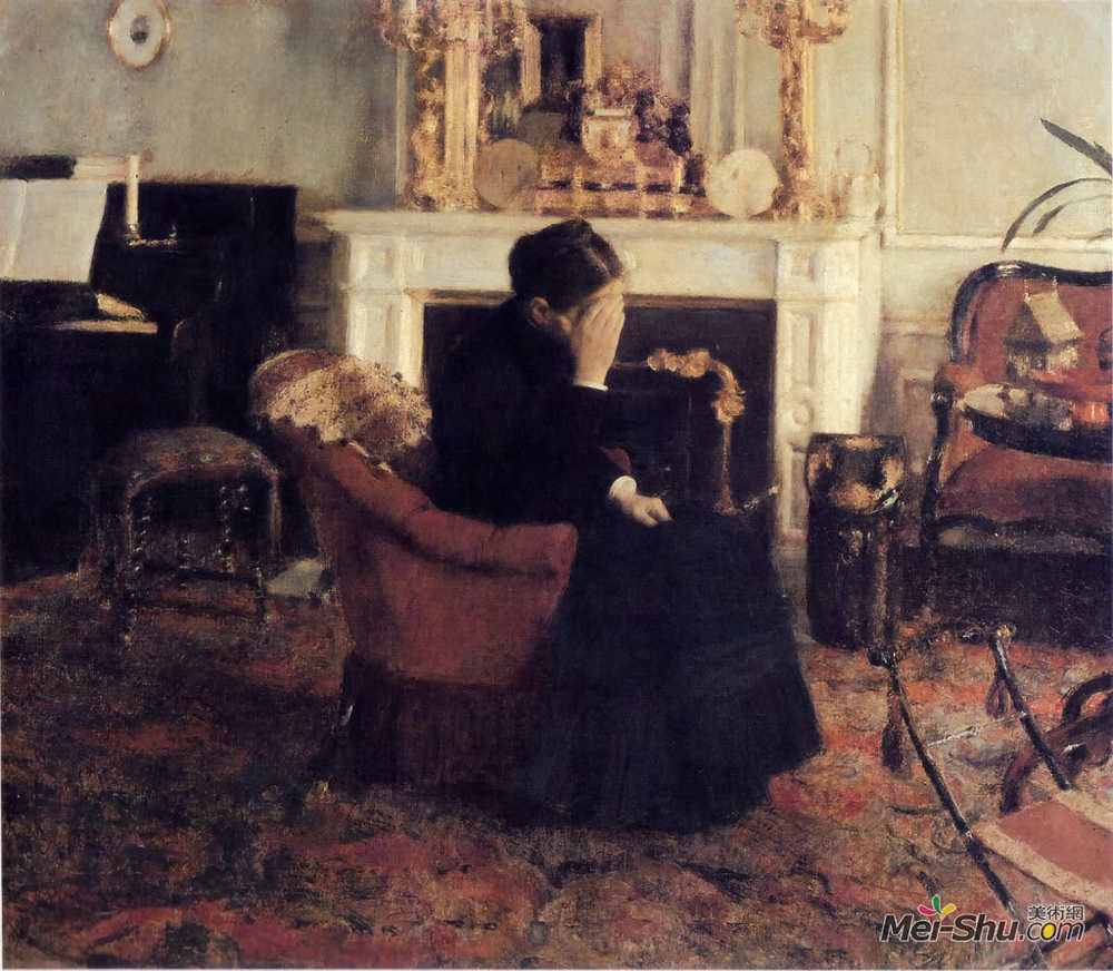 费尔南德·赫诺普夫(Fernand Khnopff)高清作品《聆听舒曼》