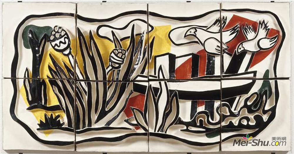 费尔南德·莱热(Fernand Leger)高清作品《山水中的鸟》