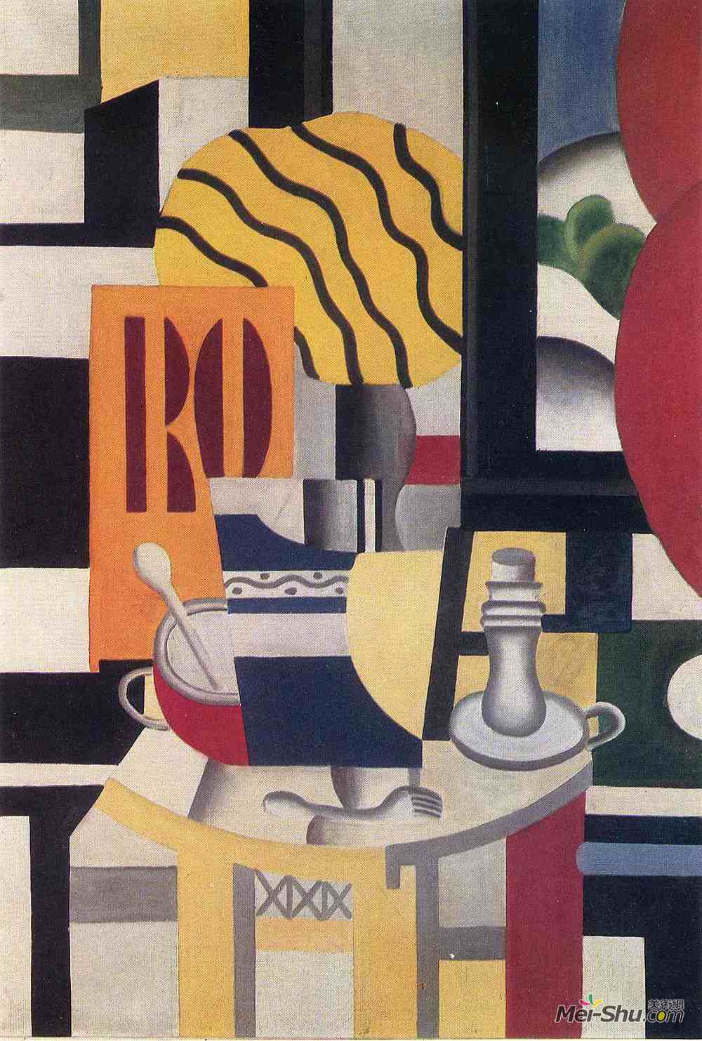 费尔南德·莱热(Fernand Leger)高清作品《烛光静物》