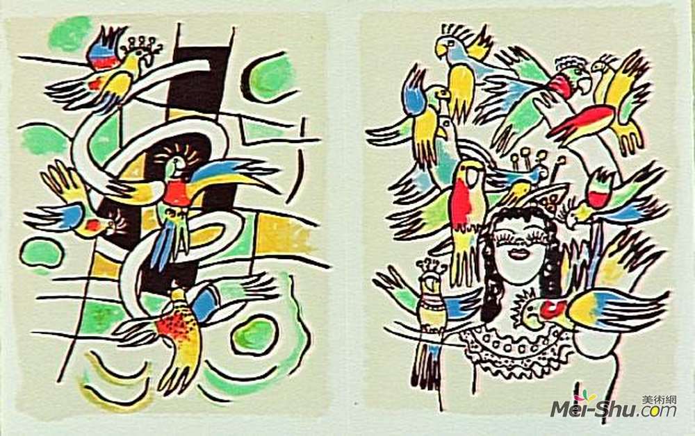 费尔南德·莱热(Fernand Leger)高清作品《专辑《马戏团》》