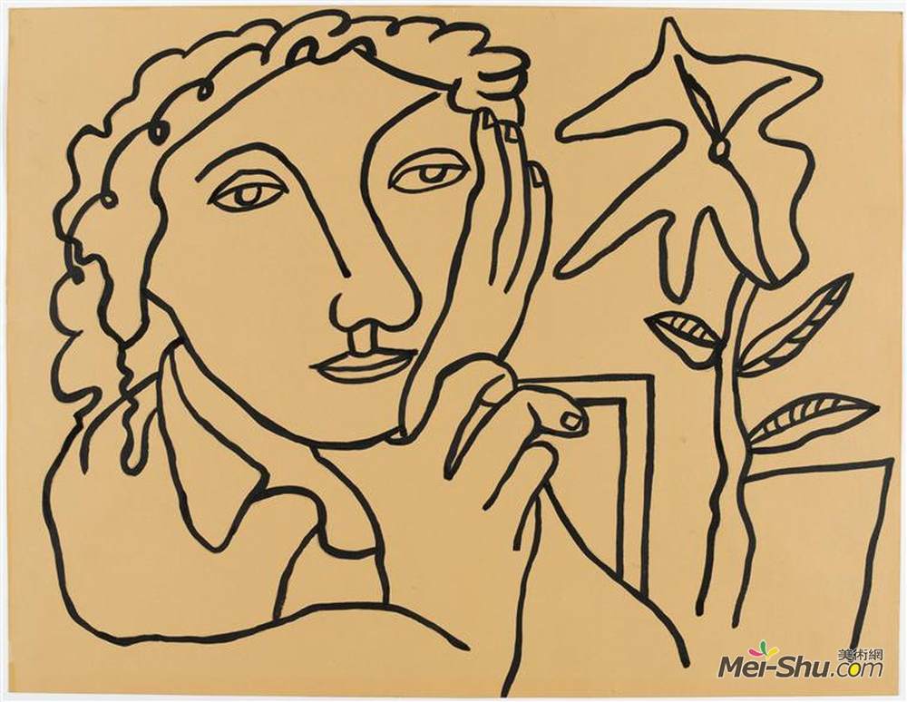 费尔南德·莱热(Fernand Leger)高清作品《植物女性研究》
