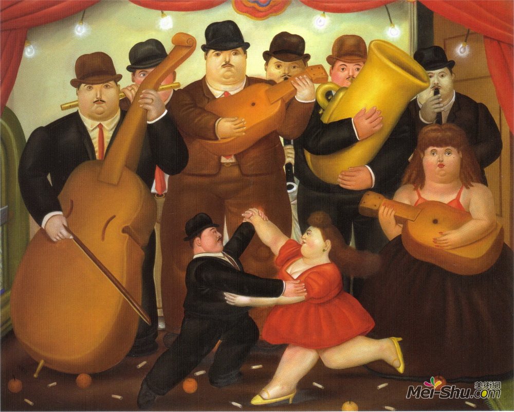费尔南多·博特罗(Fernando Botero)高清作品《哥伦比亚舞蹈》