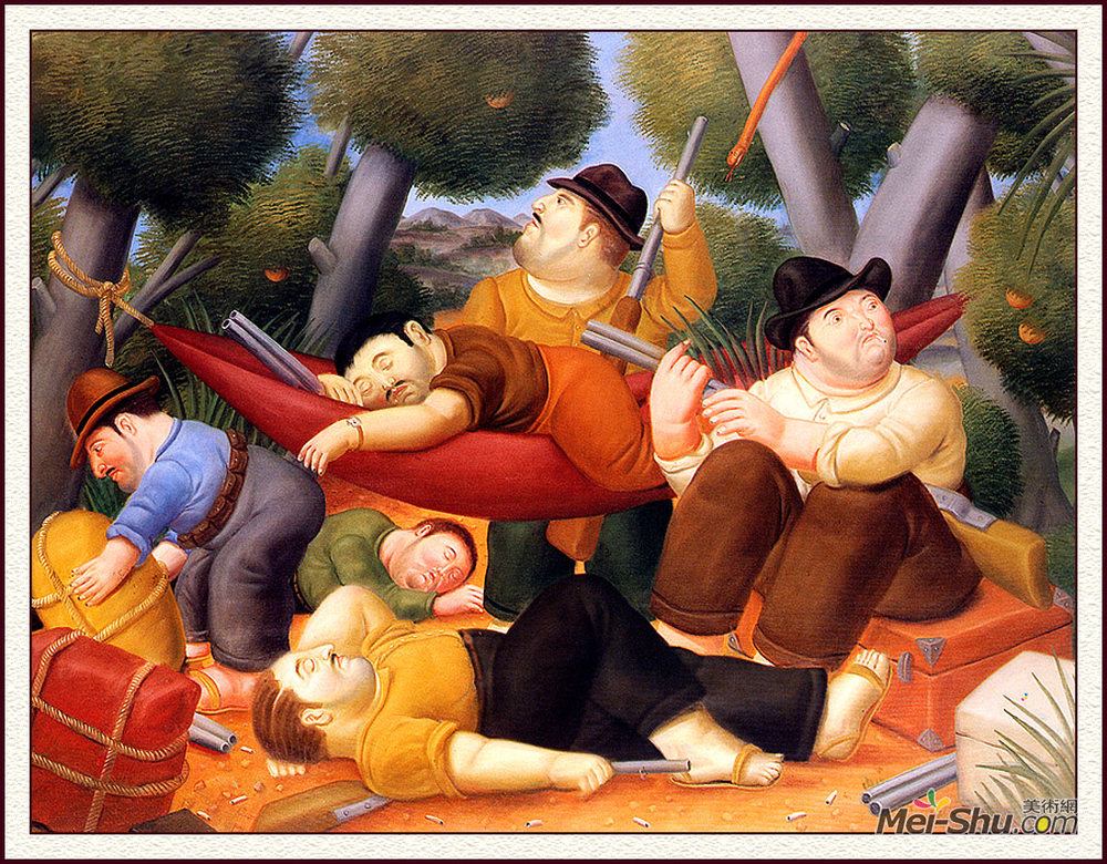 费尔南多·博特罗(Fernando Botero)高清作品《游击队》