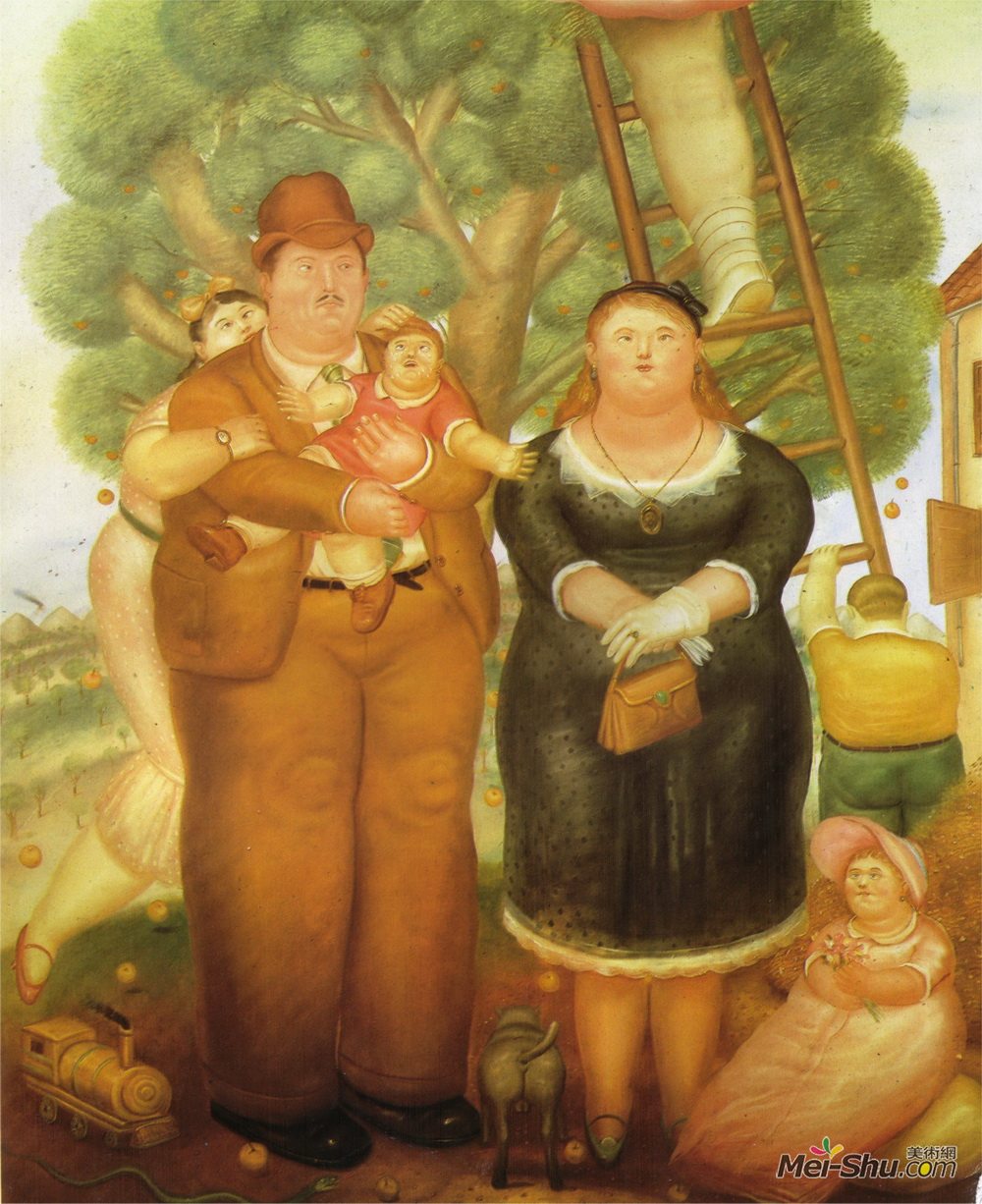 费尔南多·博特罗(Fernando Botero)高清作品《家庭画像》