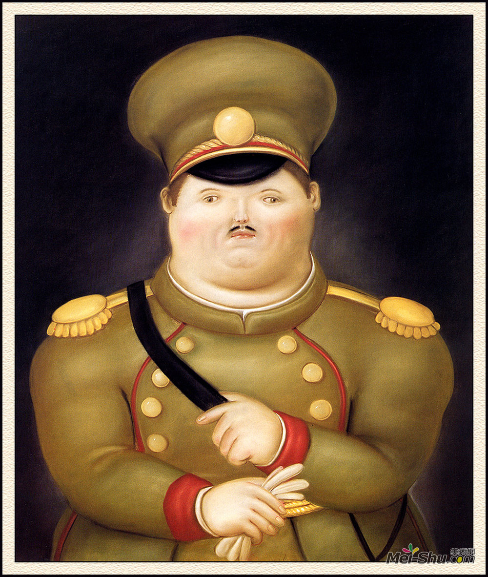 费尔南多·博特罗(Fernando Botero)高清作品《上尉》