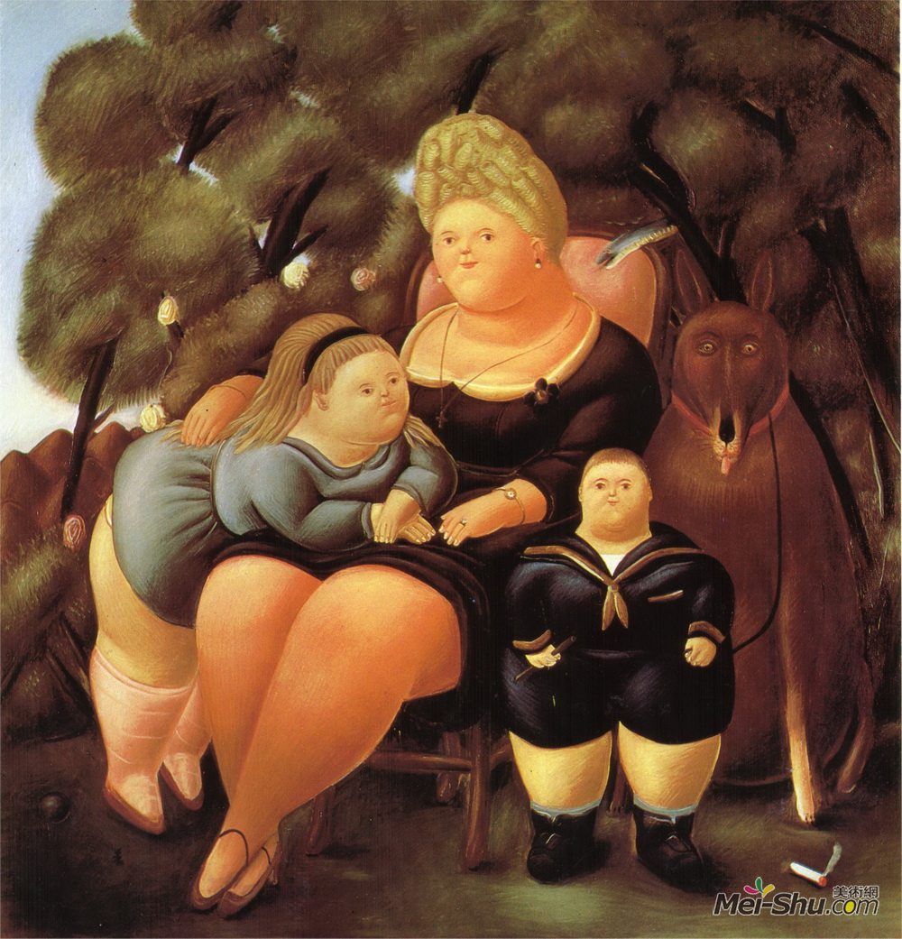 费尔南多·博特罗(Fernando Botero)高清作品《家庭》