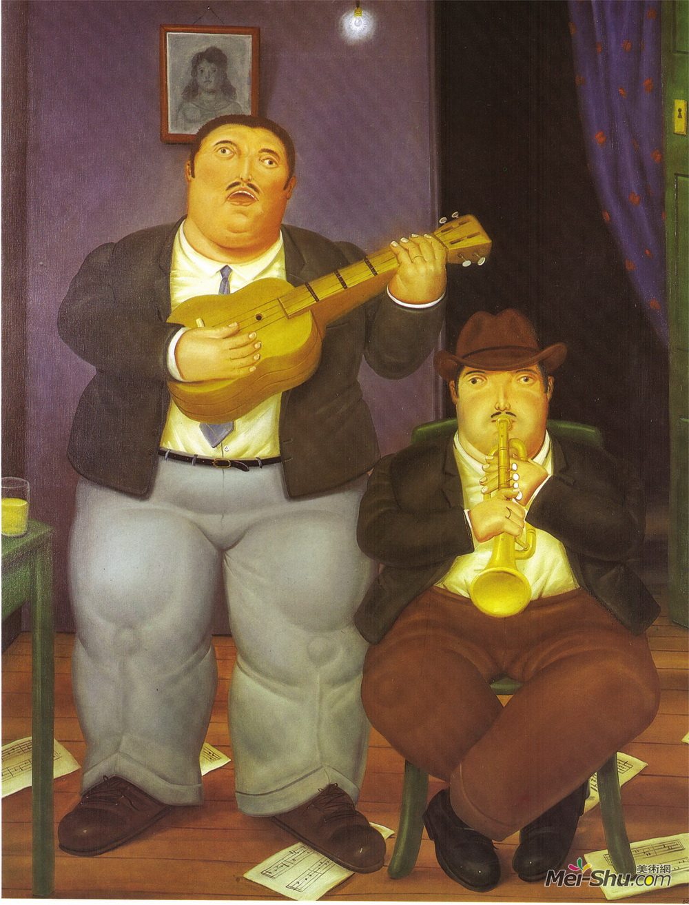 费尔南多·博特罗(Fernando Botero)高清作品《音乐家》