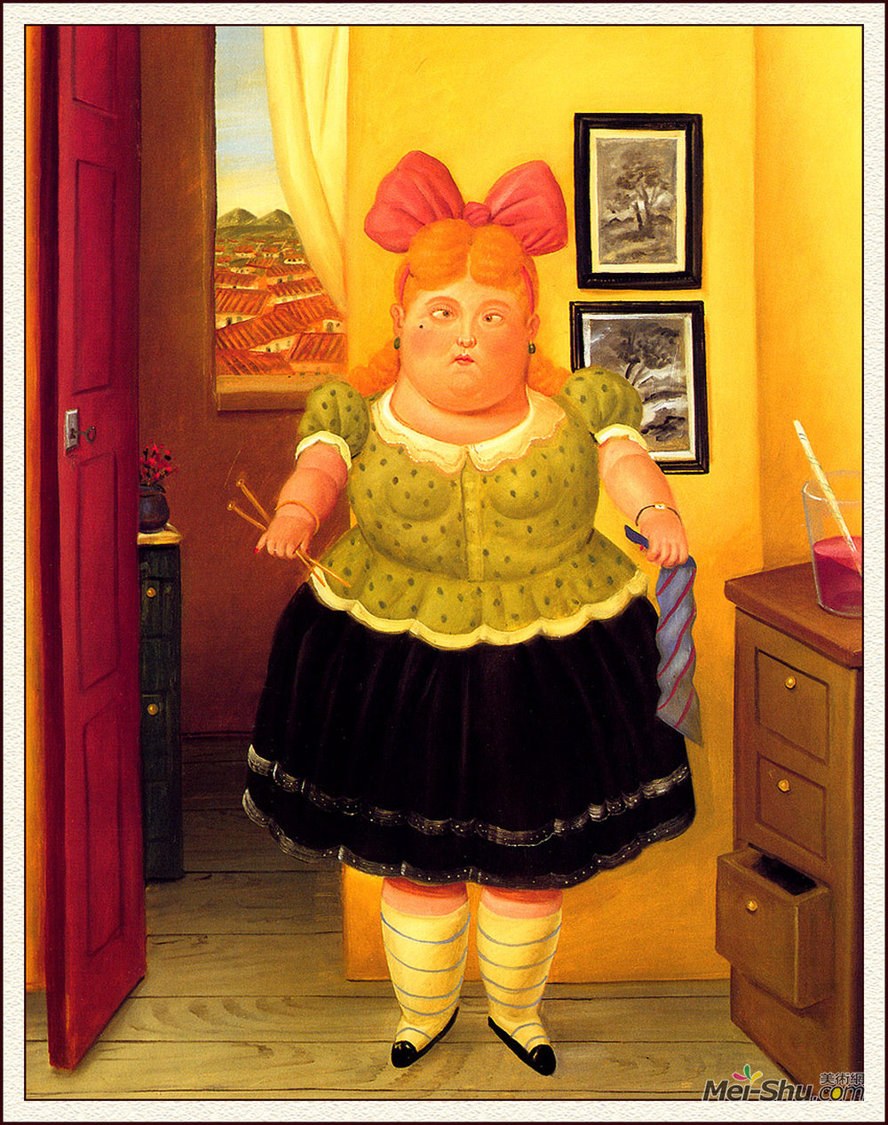 费尔南多·博特罗(Fernando Botero)高清作品《女裁缝》