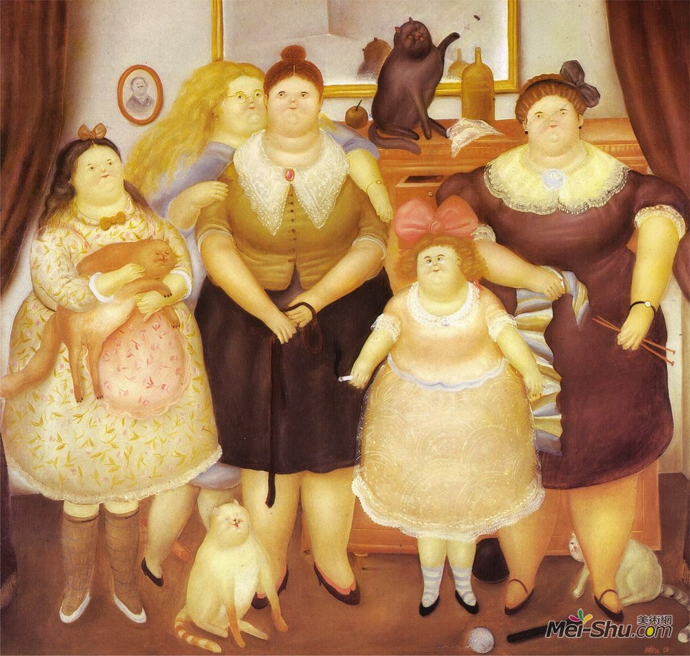 费尔南多·博特罗(Fernando Botero)高清作品《姐妹们》