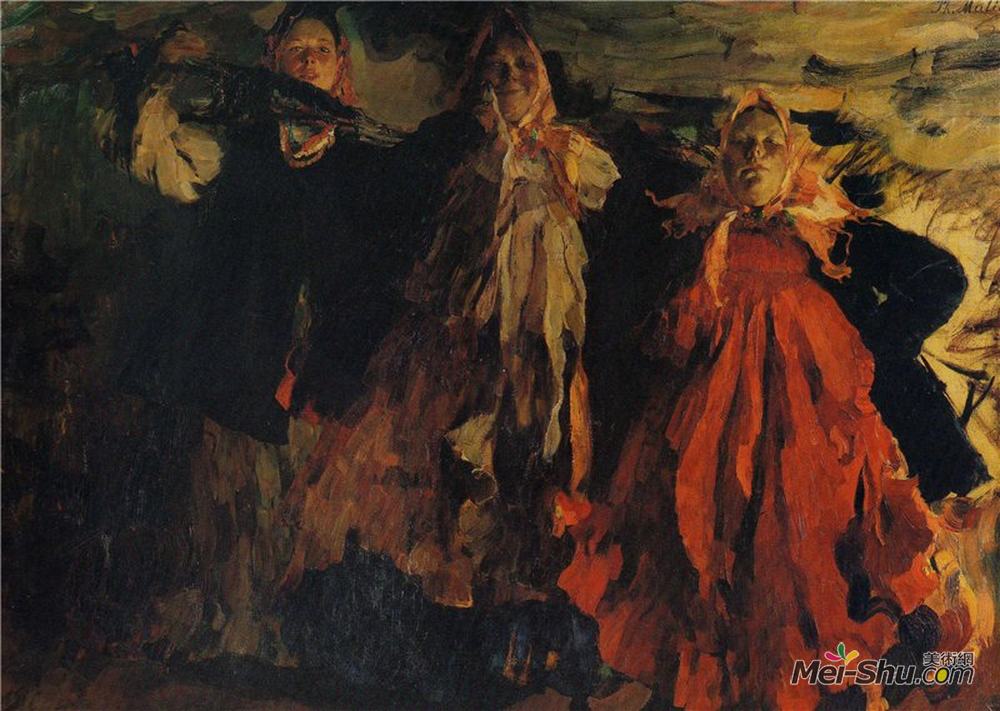 菲利普·马利亚温(Filipp Malyavin)高清作品《三妇女》
