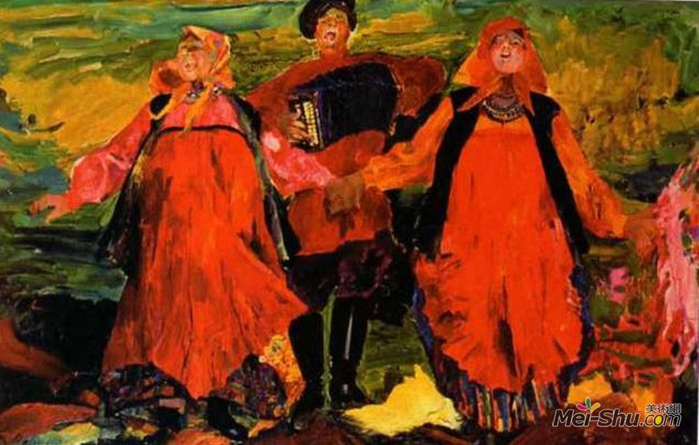 菲利普·马利亚温(Filipp Malyavin)高清作品《歌唱农民》