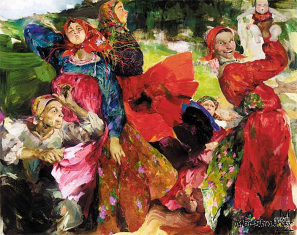 菲利普·马利亚温(Filipp Malyavin)高清作品《示范一个新生儿》