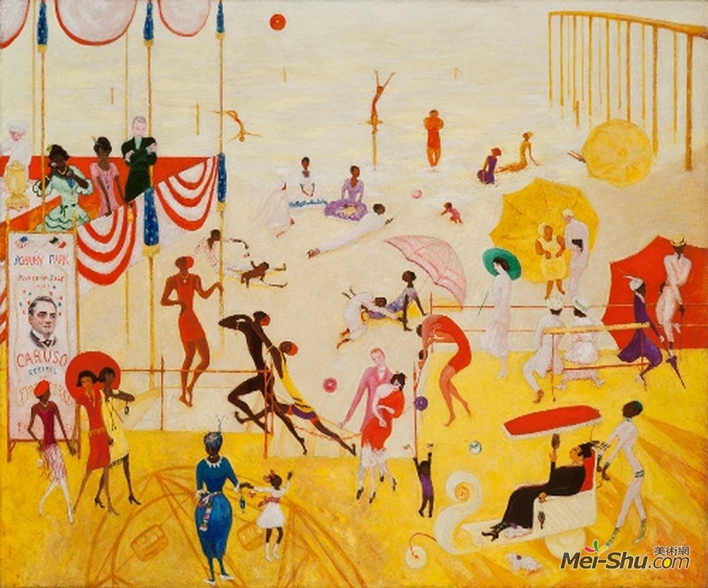 弗洛琳·史提海莫(Florine Stettheimer)高清作品《阿什伯里公园南部》