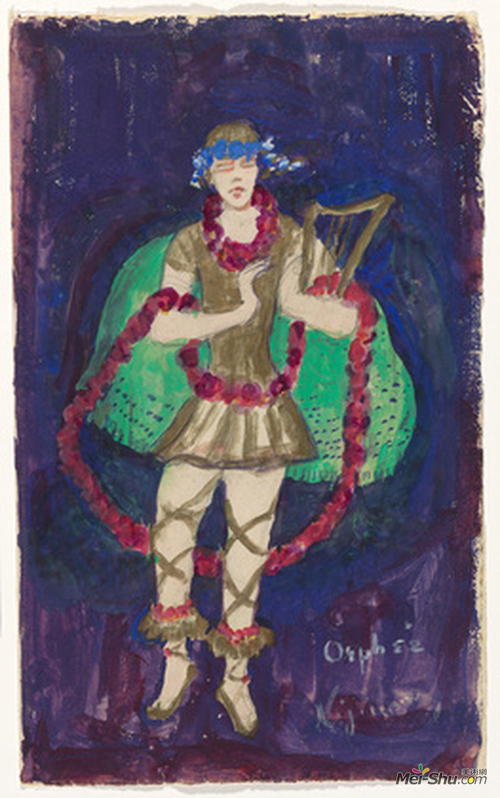 弗洛琳·史提海莫(Florine Stettheimer)高清作品《Costume design (Nijinsky) for artist's ballet &q》