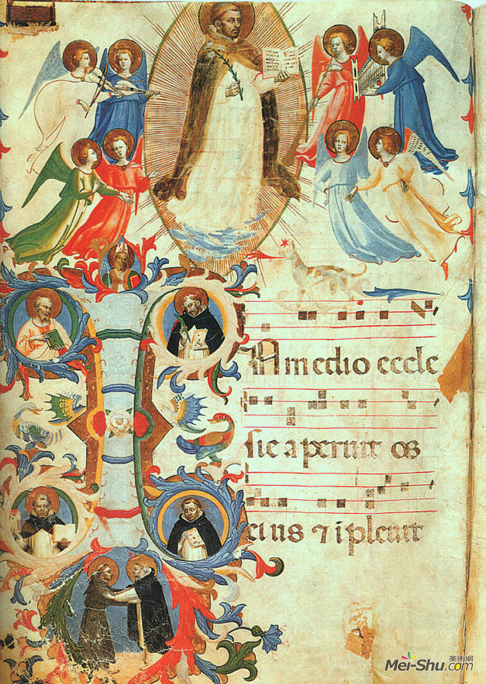 弗拉·安吉利科(Fra Angelico)高清作品《赞美圣多米尼克》