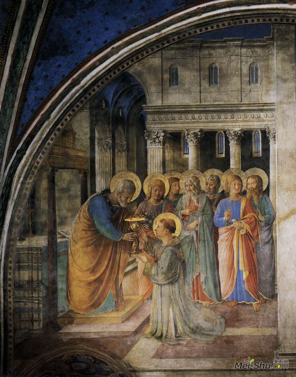 弗拉·安吉利科(Fra Angelico)高清作品《圣彼得将斯蒂芬称为执事》