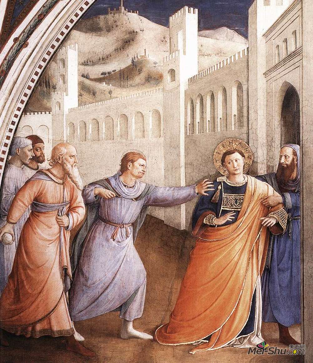 弗拉·安吉利科(Fra Angelico)高清作品《圣斯蒂芬被带到他的殉难》