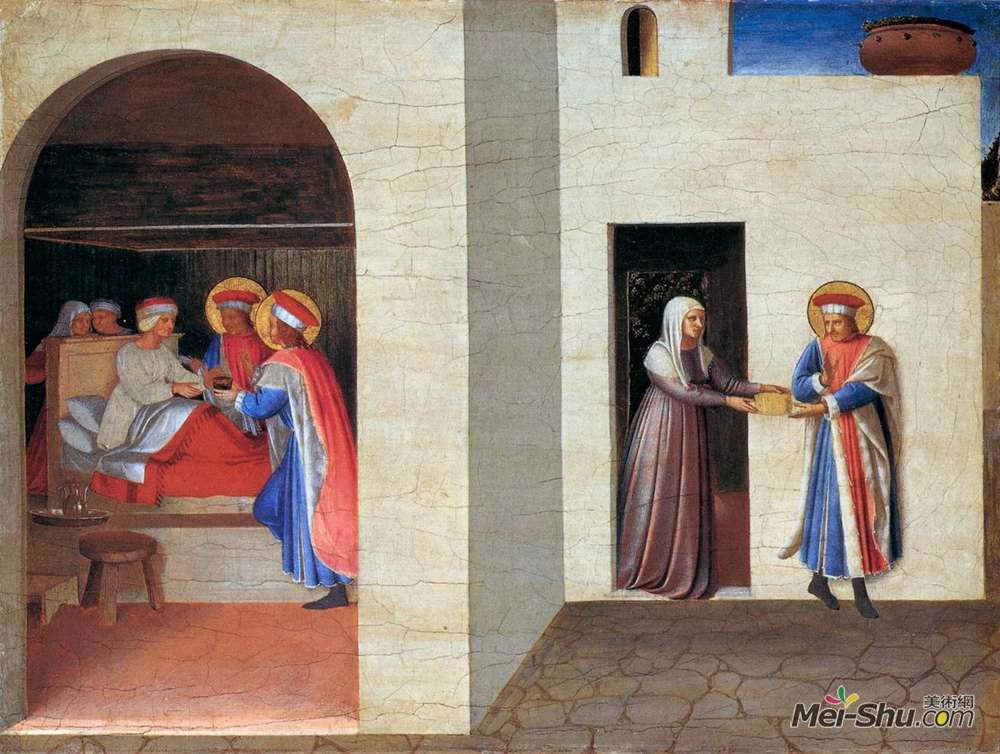 弗拉·安吉利科(Fra Angelico)高清作品《圣科斯马斯和圣达米安的帕拉迪亚治疗》