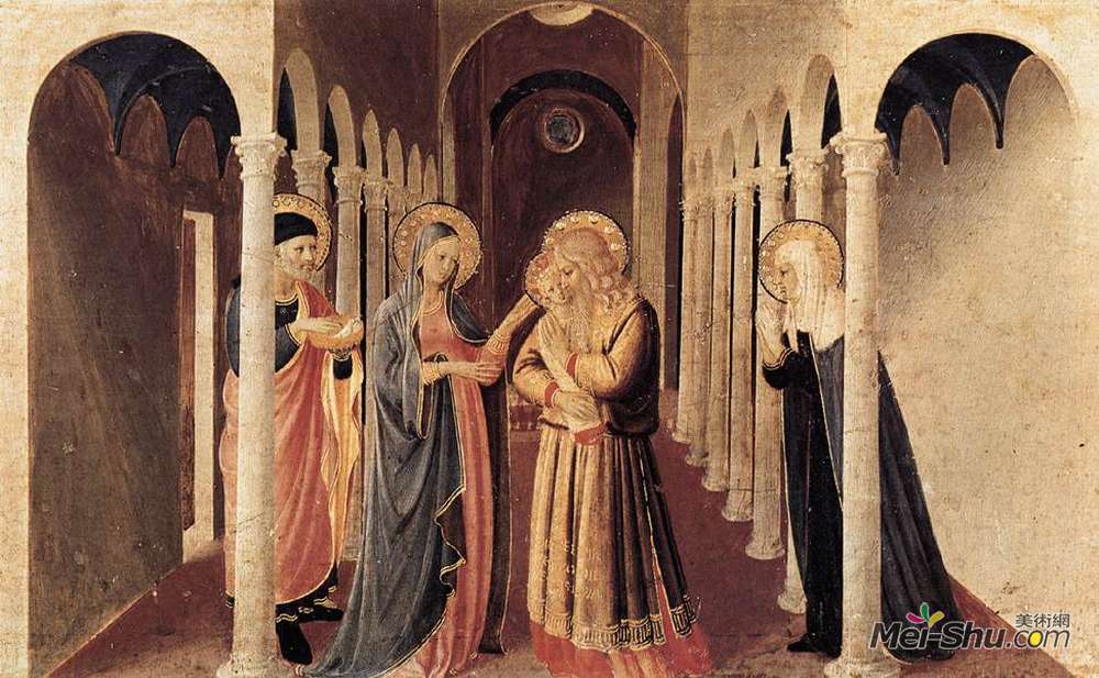 弗拉·安吉利科(Fra Angelico)高清作品《基督在圣殿中的显现》