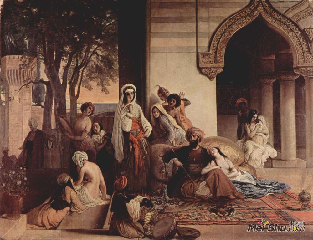 弗朗切斯科·海兹(Francesco Hayez)高清作品《新宠（闺房场景）》