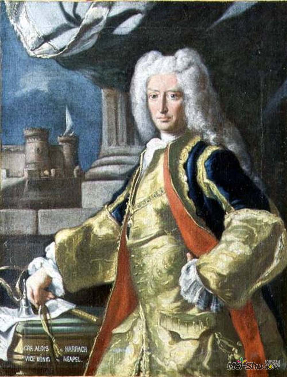 弗朗西斯科·索利梅纳(Francesco Solimena)高清作品《Count Alois Thomas Raimund Harrach, Viceroy of Naples》