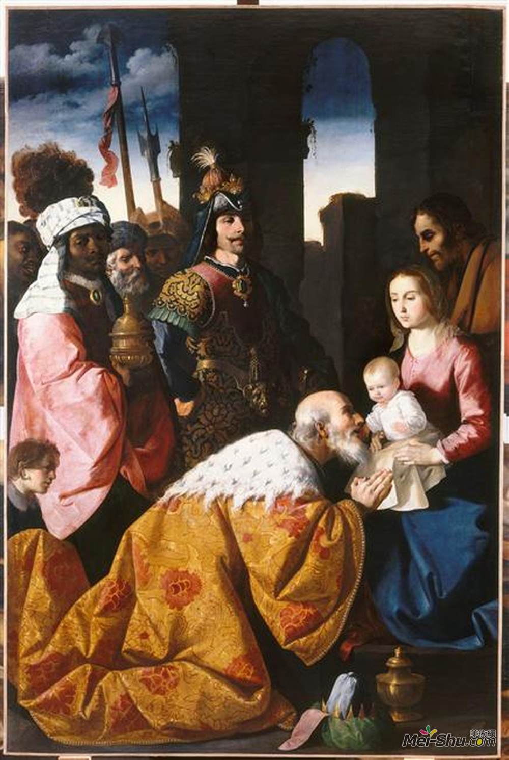 弗朗西斯柯·德·苏巴朗(Francisco de Zurbaran)高清作品《对贤士的崇拜》