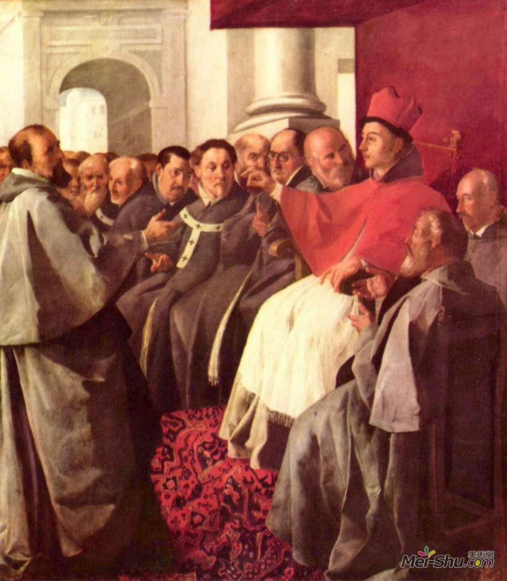 弗朗西斯柯·德·苏巴朗(Francisco de Zurbaran)高清作品《St. Bonaventure at the Council of Lyons》