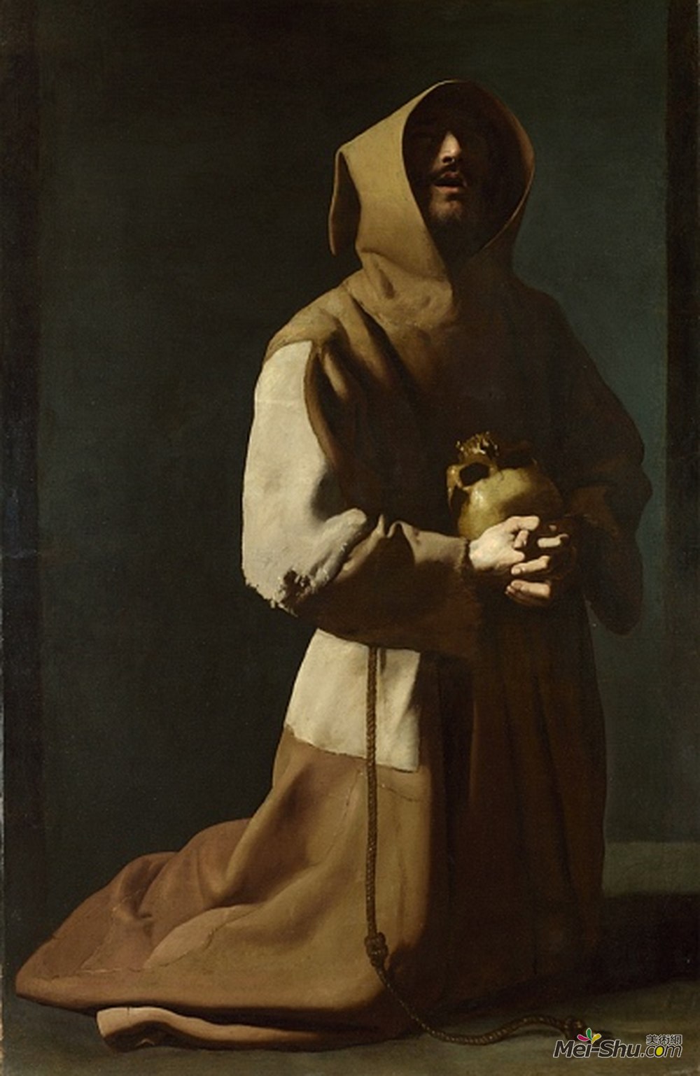 弗朗西斯柯·德·苏巴朗(Francisco de Zurbaran)高清作品《圣弗兰西斯跪下》