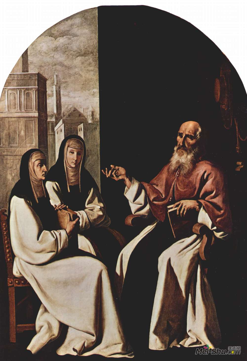 弗朗西斯柯·德·苏巴朗(Francisco de Zurbaran)高清作品《圣杰罗姆与圣保拉和圣约翰》