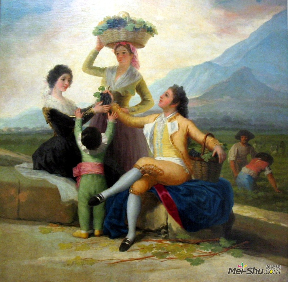 弗朗西斯科·戈雅(Francisco Goya)高清作品《秋天，还是葡萄收获》